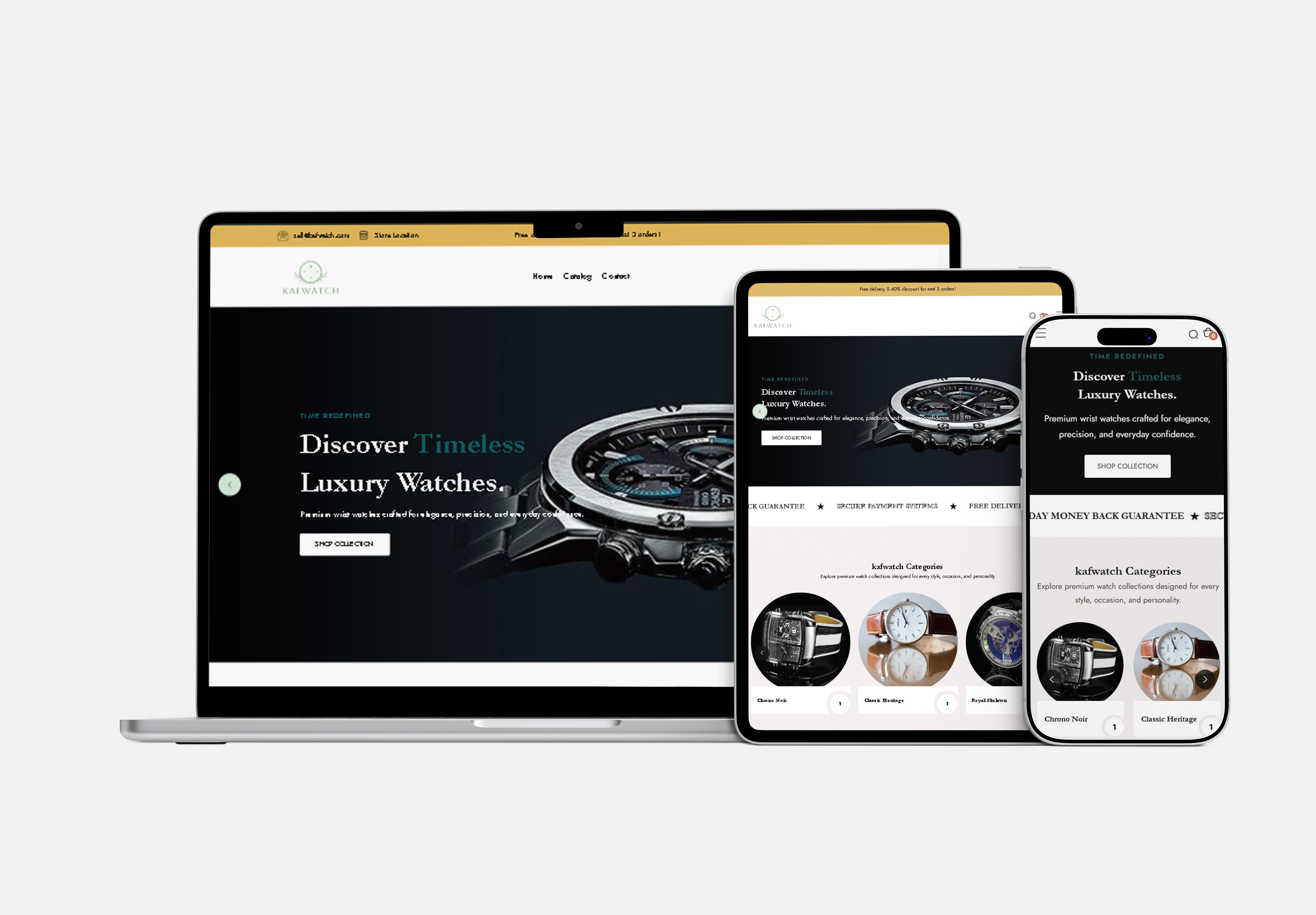 Luxury Watch eCommerce Website | Custom Responsive Online Store